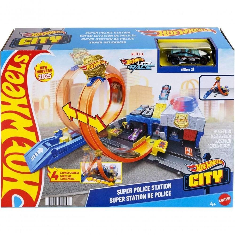 Hot Wheels City Super Delegacia De Polícia - Mattel Jbm71