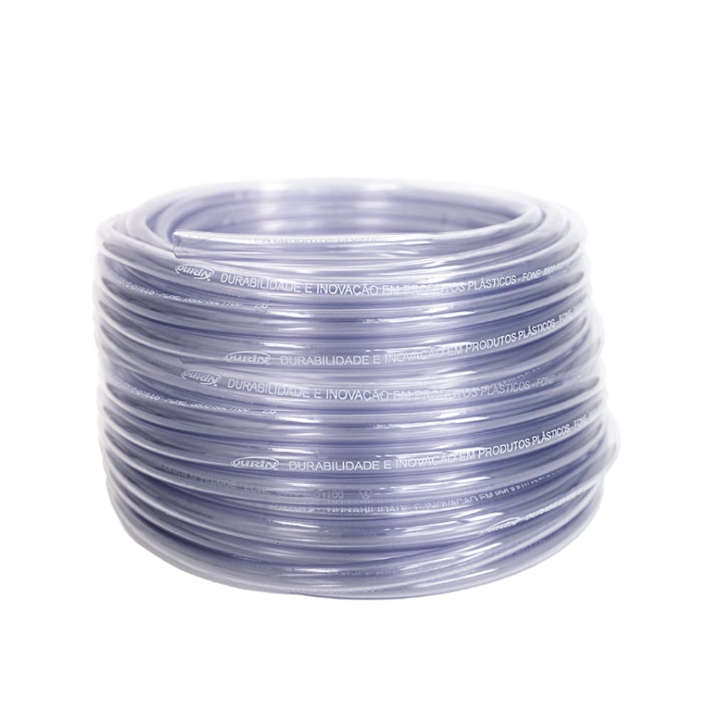 300 Metros De Mangueira Cristal Incolor Com Bitola 5/16” E 1,3mm De Espessura Durín