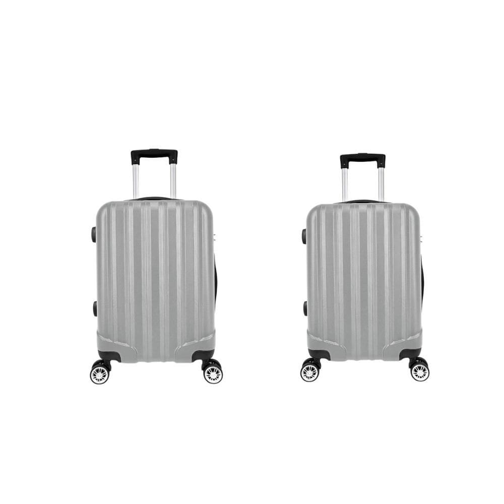 Kit Mala de Viagem abs 2 peças Adventure e Action Fortt Cinza MAB01-CZ