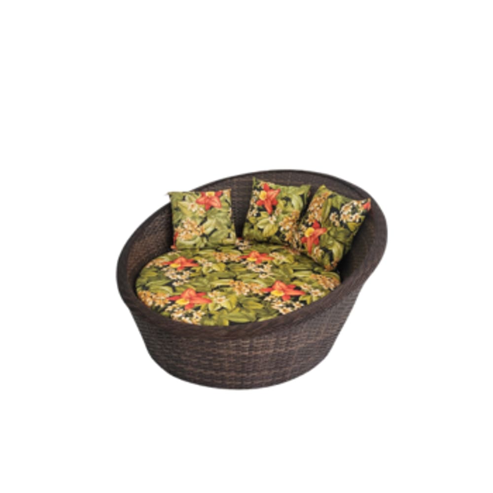 Chaise Concha Em Fibra Sintética Com Estrutura De Alumínio