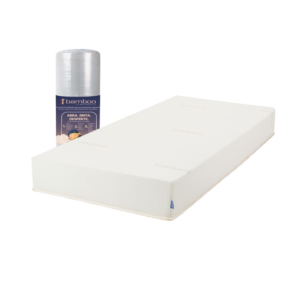 Colchão Sonos Sense Bamboo Solteiro Ortopédico Espuma D45 88x188x19 a Vácuo
