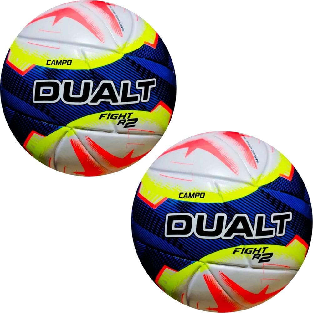 Kit 02 Bola De Futebol Campo Dualt Fight R2 Techfusion