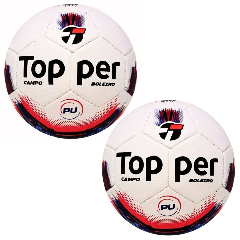 Kit 02 Bola De Futebol Campo Topper Boleiro Hibrid