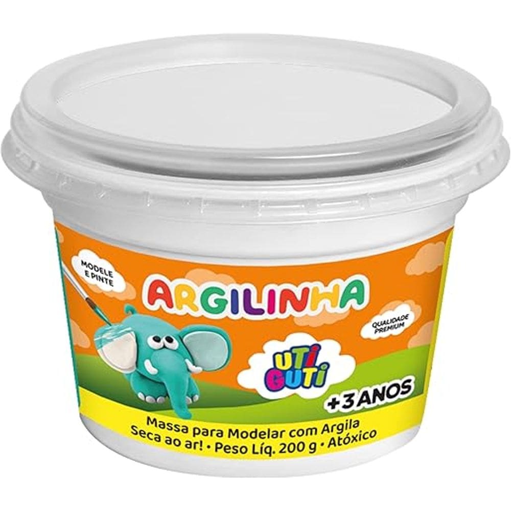 Argilinha, Massa para Modelar com Argila, Pote de 200g