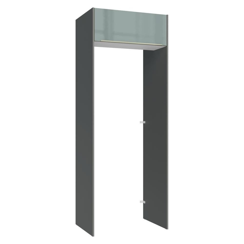 Porta-Geladeira 83 cm 1 Porta Basculante Cinza/Branco/Cinza Lux Madesa