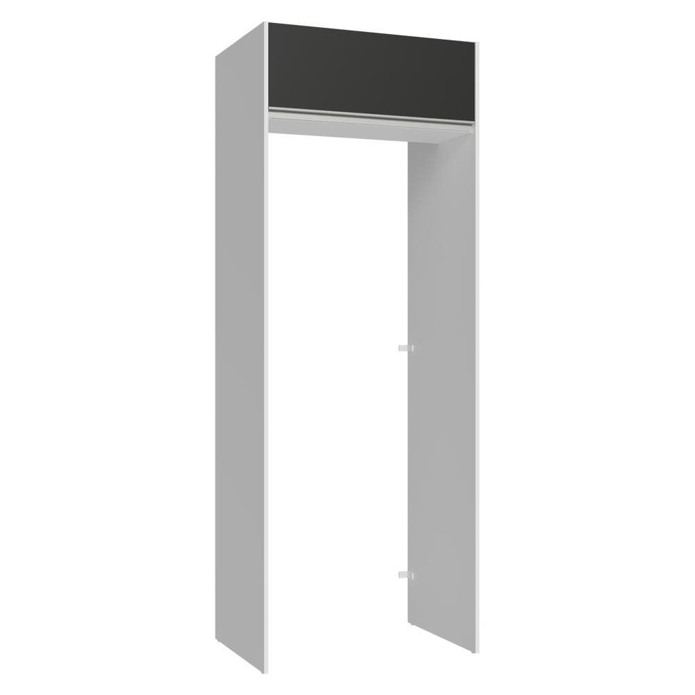 Porta-Geladeira 83 cm 1 Porta Basculante Branco/Preto Glamy Madesa