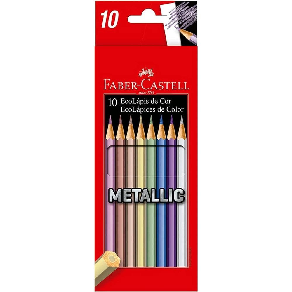 Lapis de Cor EcoLapis Metallic 10 Cores - Faber-Castell