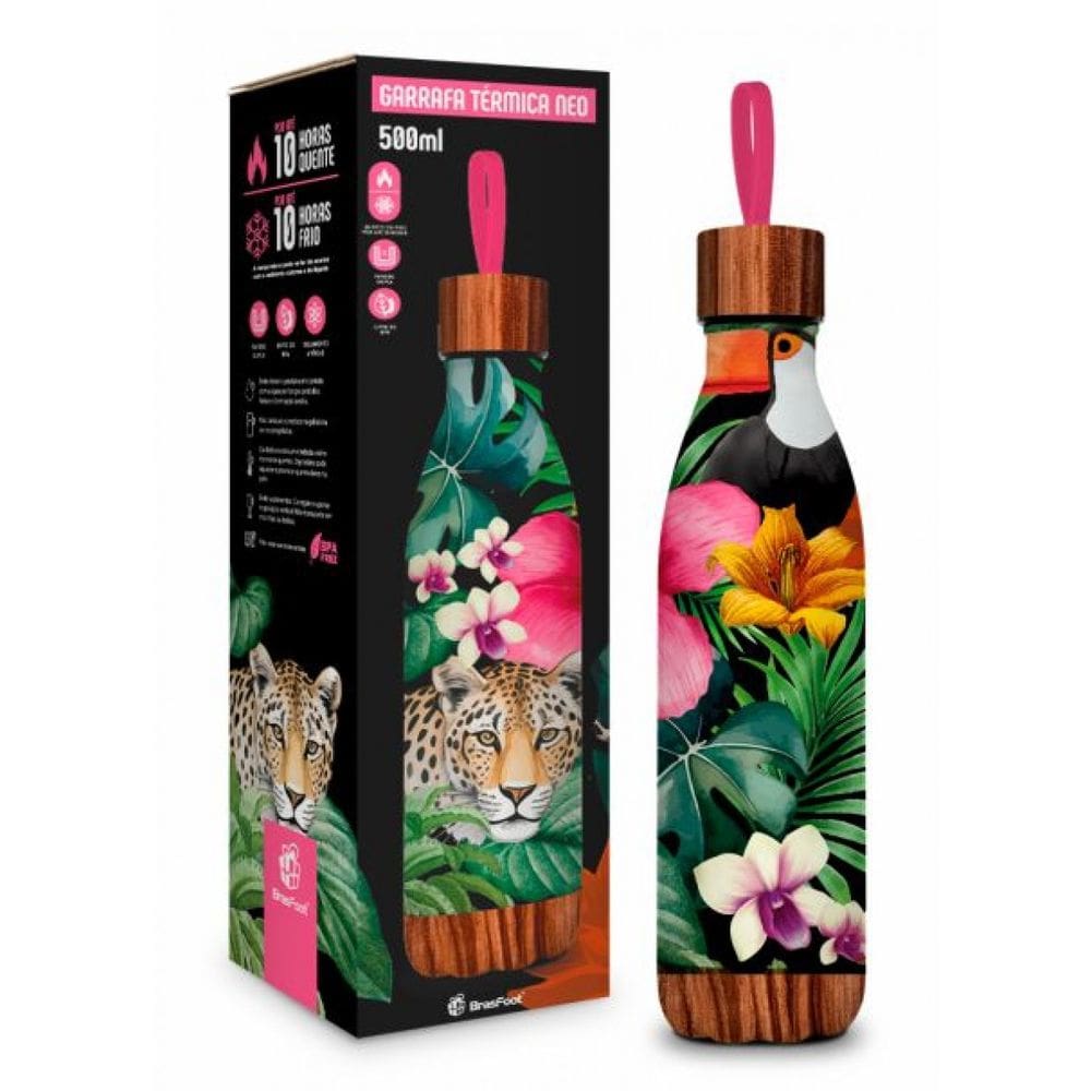Garrafa Térmica Metal Neo - Selva - 500ml - Brasfoot