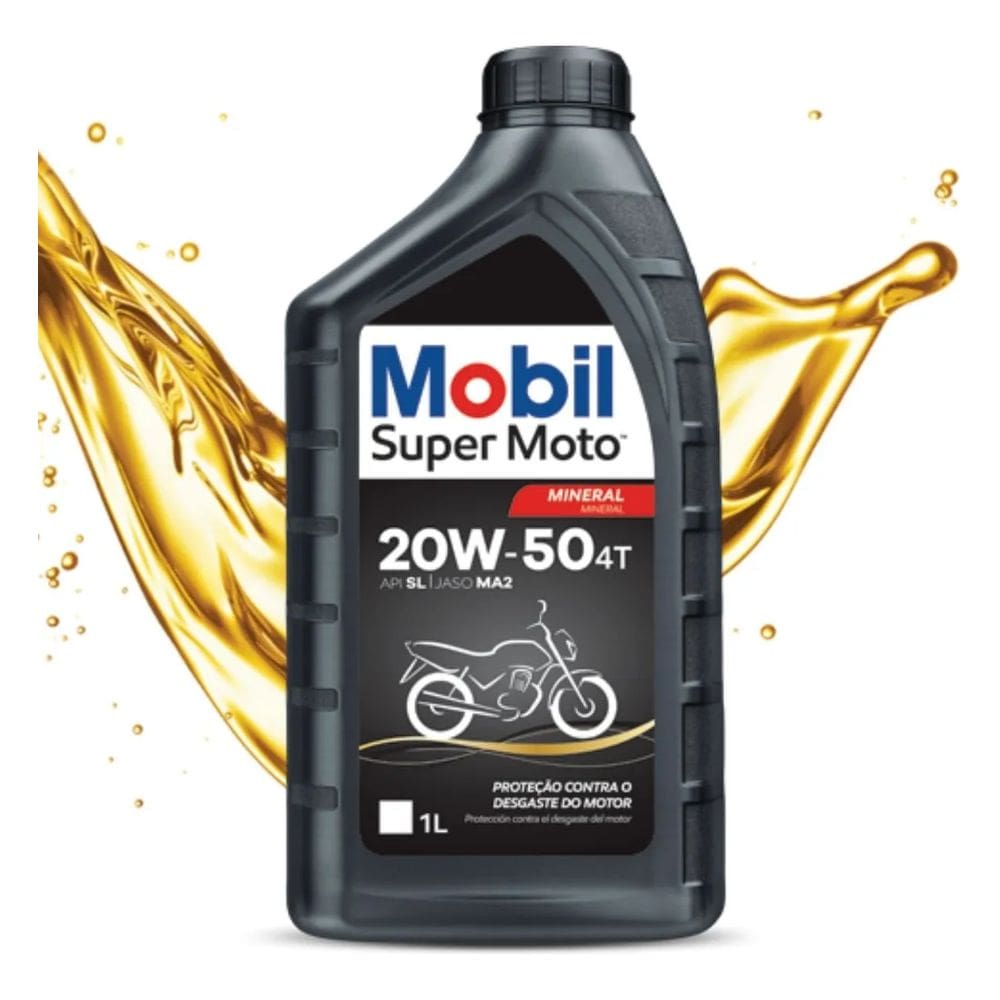 Óleo Mobil 20W50 Para Moto 4 Tempos Mineral