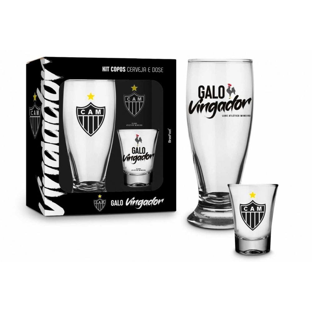 Kit 2 copos - Munich e Dose - Atlético Mineiro - Brasfoot