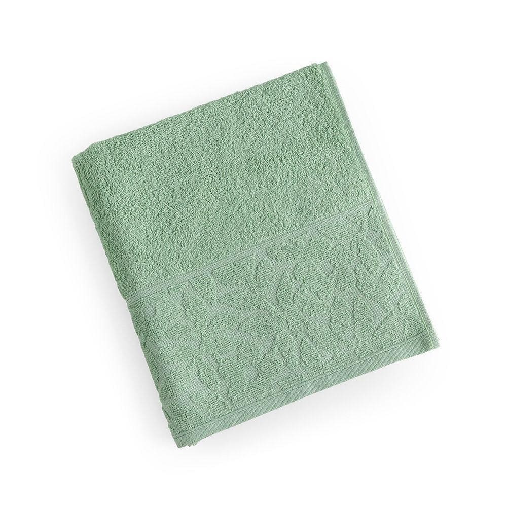 Toalha De Rosto Blume Fio Penteado Barrado Floral 01 Peça 100% Algodão - Pistache