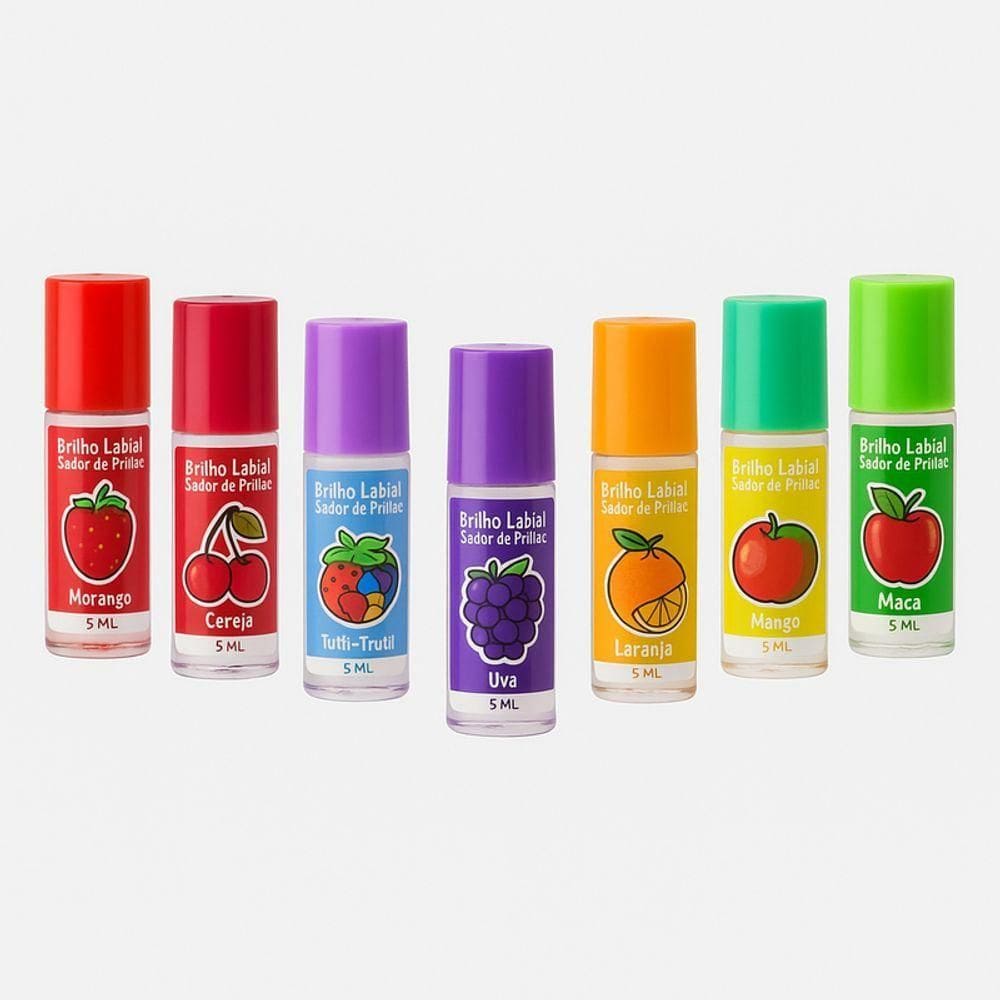 Brilho Labial Sabor Frutas - 6un