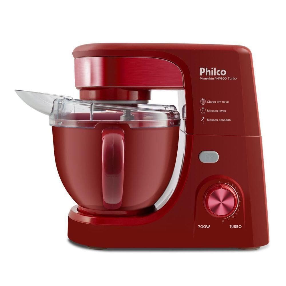 Batedeira Planetária Philco 4,5LTurbo Red 700WPHP500V 110V