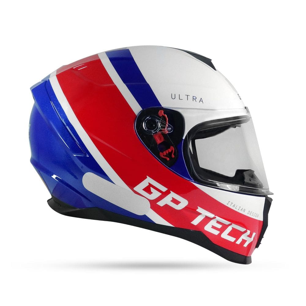 Capacete Gp Tech Ultra Sv Start Branco/Vermelho/Azul