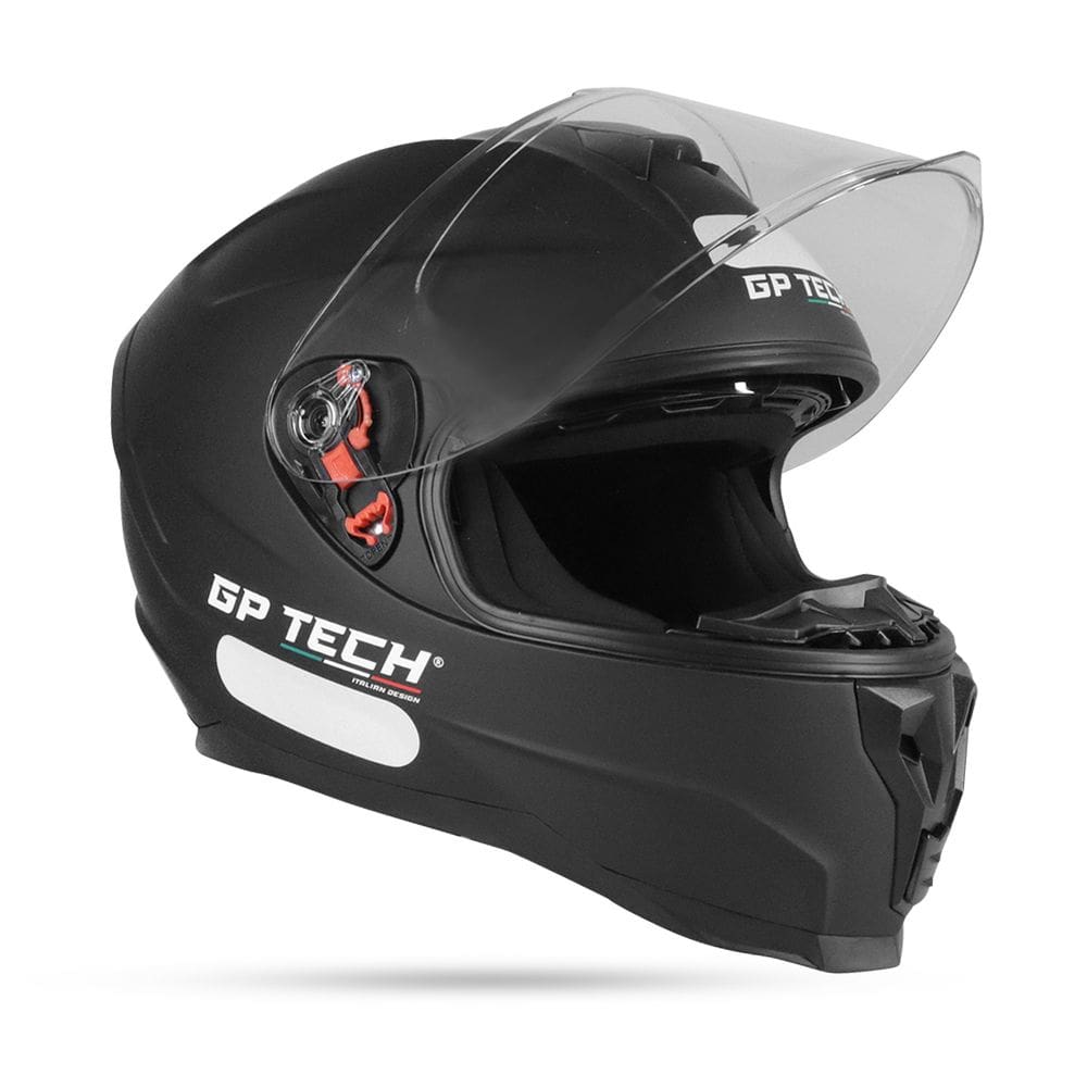Capacete Gp Tech Ultra Sv Monocolor Preto Fosco