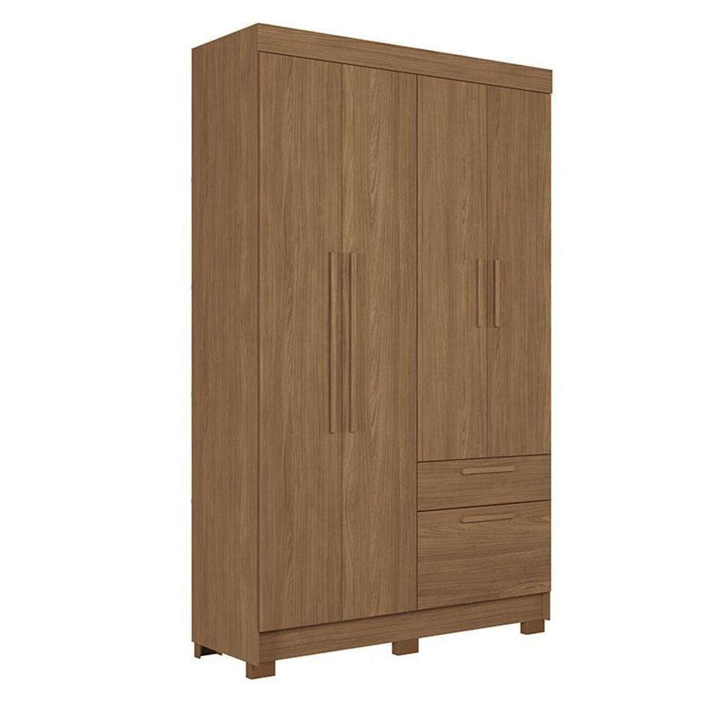 Guarda Roupa Solteiro 4 Portas Londrina Jatobá - Santos Andirá