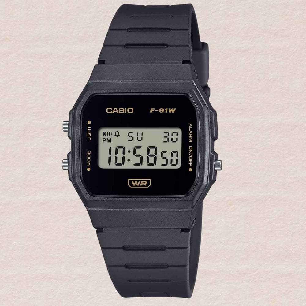 Relógio Casio F-91WB-8ADF Unissex Digital Cinza Resina Casual Minimalista Vintage