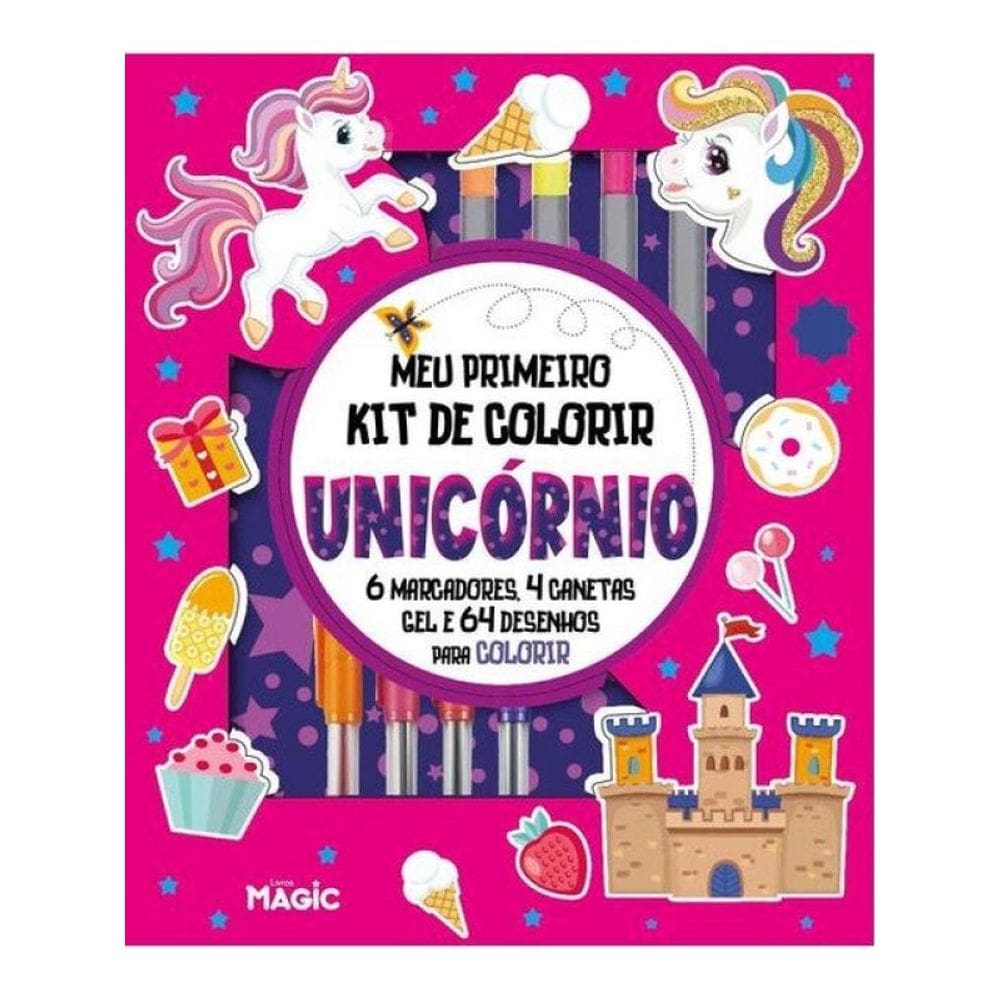 Unicórnios - Kit De Atividades Com Marcadores E Canetas Perfumadas