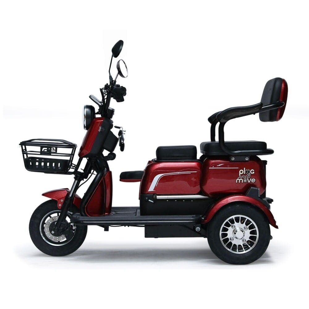 Triciclo Elétrico - New Smart PAM 1000w Lithium - Vermelho - Plug and Move