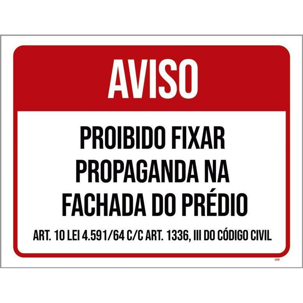 Kit 10 Placa Acm Fixas Propaganda Fachada Prédio 18X23