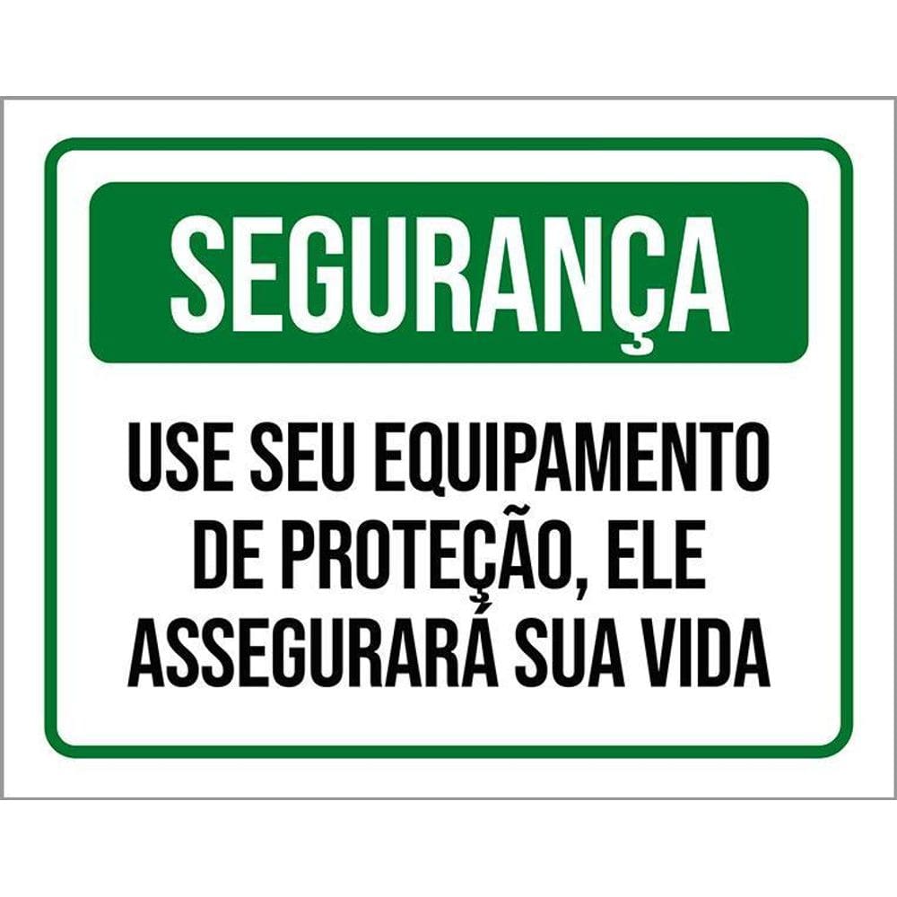 Kit 10 Placa Acm De Segurança Equipamento Proteção 18X23