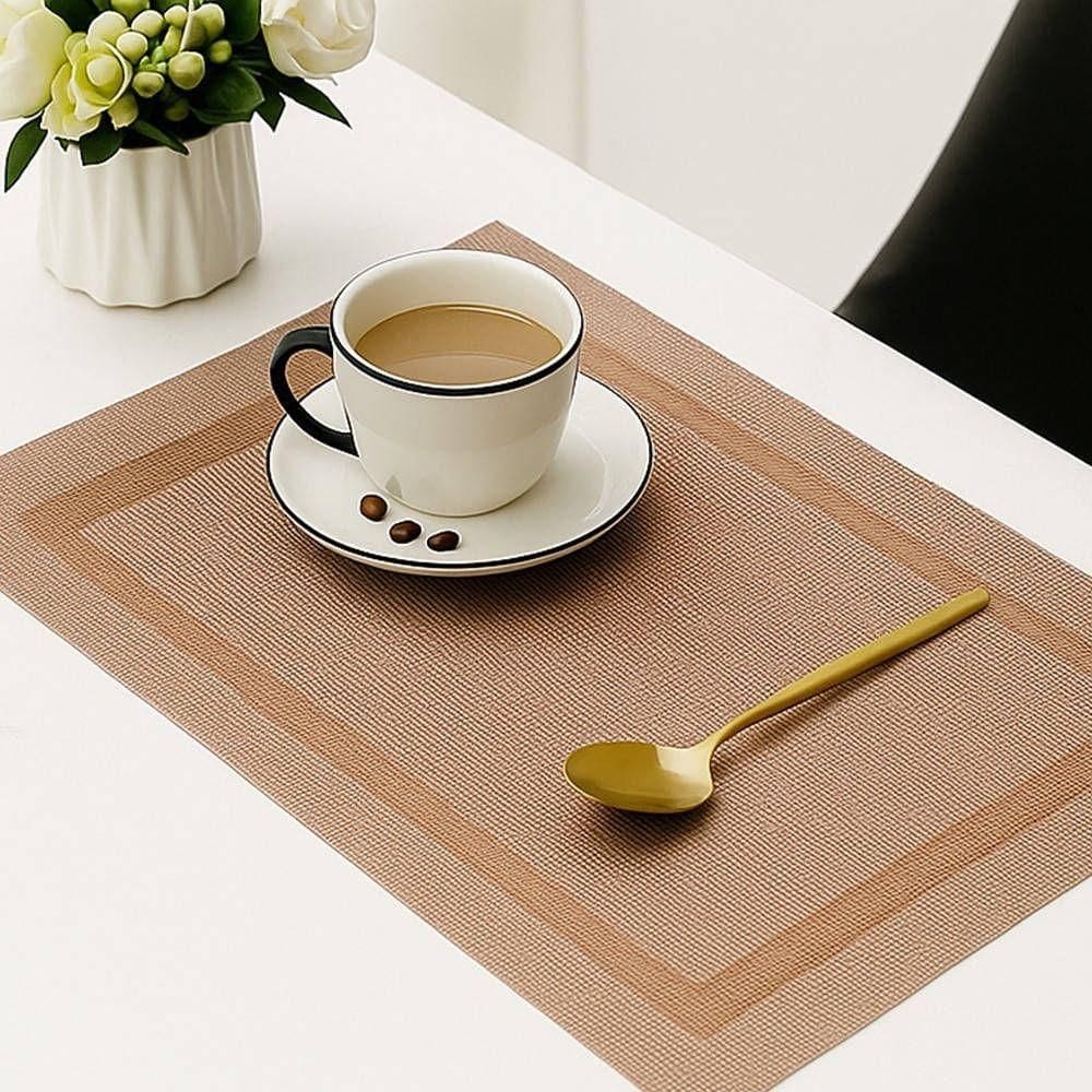 Lugar Americano Retangular Mesa Pvc Rose Executivo 30x45cm Em Casa Tem