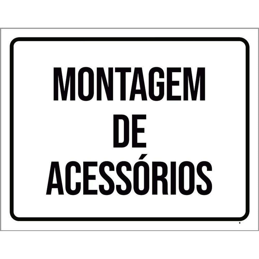 Kit 5 Placa Acm Montagem De Acessórios Setor 18X23