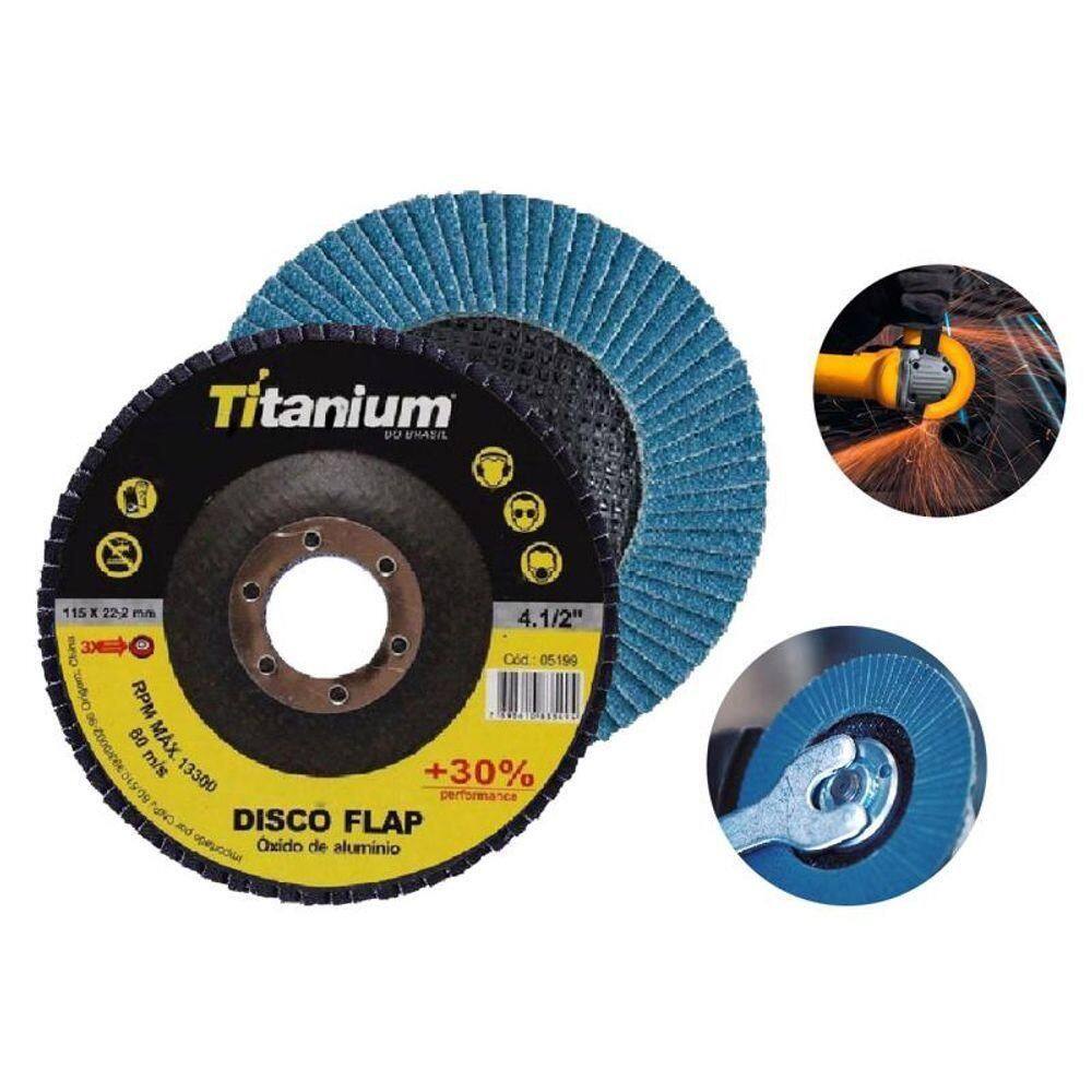 Disco Flap Zirconio 7 Curvo - 5466 Titanium Grão: #60