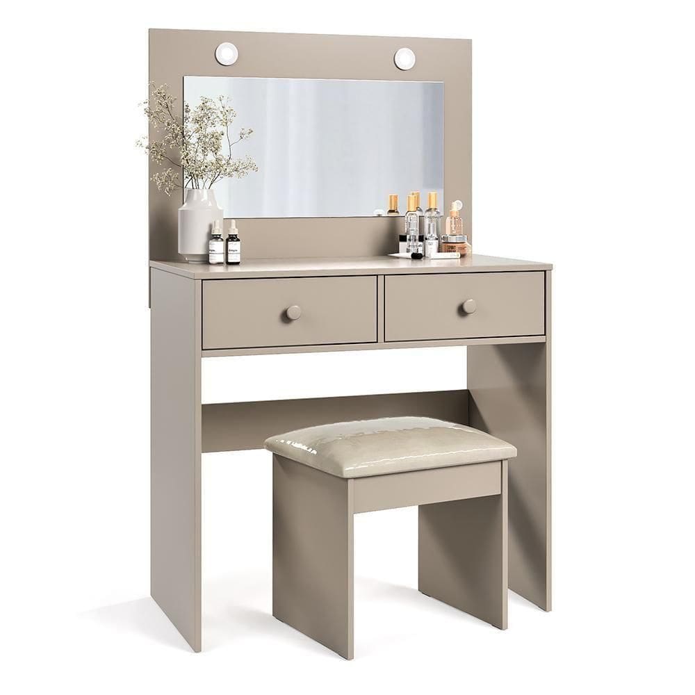 Penteadeira Camarim Maia Maní Com Banqueta Almofadada - Móveis Luapa Maní