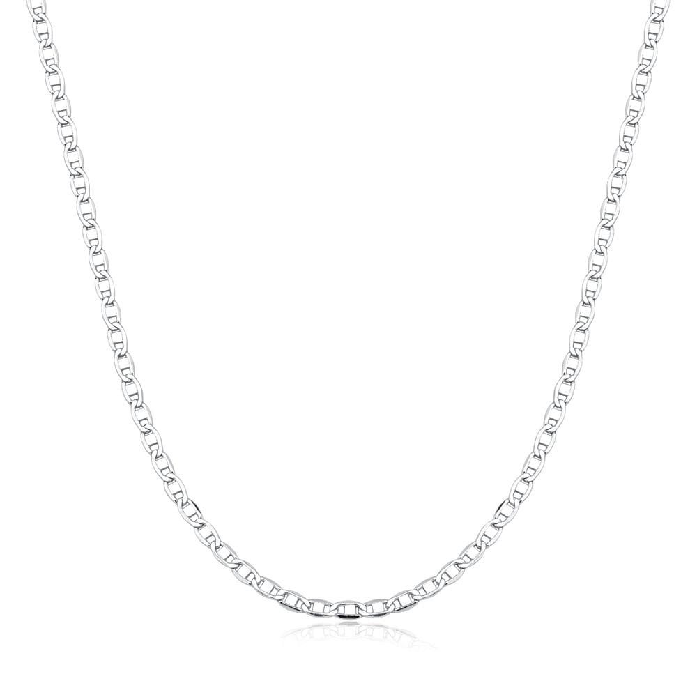 Corrente De Prata 925 Cordão Piastrine 70cm Maciça