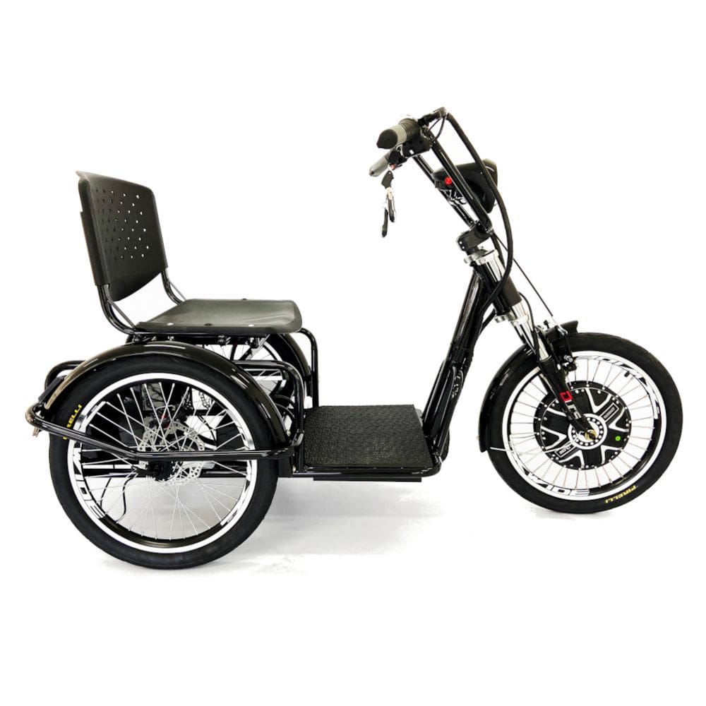 Triciclo Elétrico Kit 800W Lítio com Ré Farol e Alarme Fox Preto