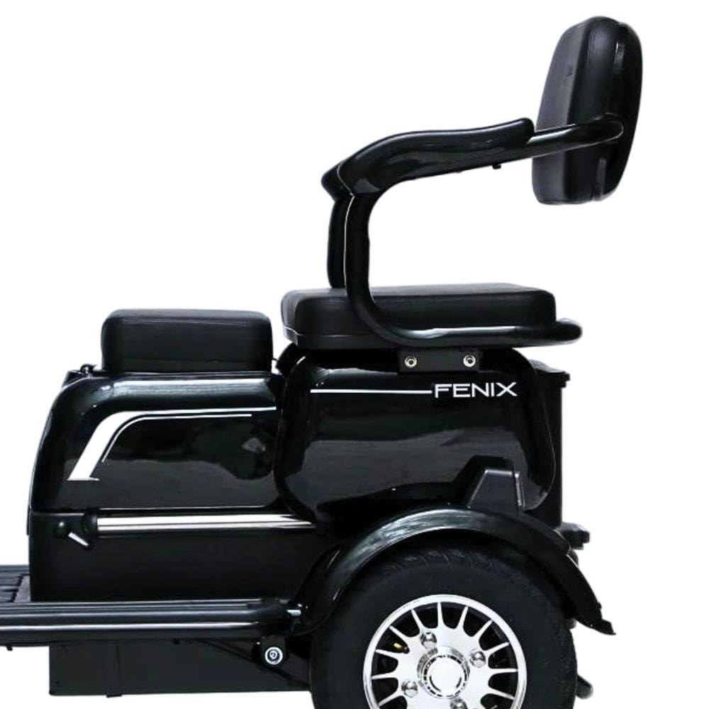 Triciclo Elétrico 750W Fenix Preto 48V 22AH Tração Reduzida - Não Precisa de CNH