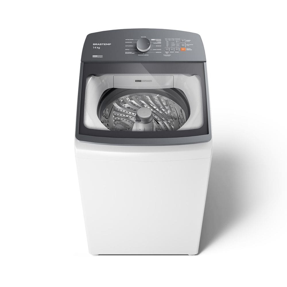 Máquina de Lavar Brastemp Cesto do Inox 14kg Branca com Smart Sensor Branca