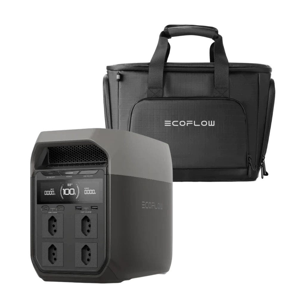 Kit Estação de Energia Delta 3, 1800W Recarga Rápida Com Bolsa Impermeável Ecoflow