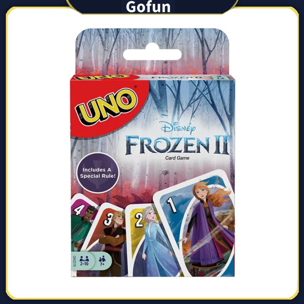 Jogo de cartas UNO Disney Frozen II para festa familiar de mais de 7 anos