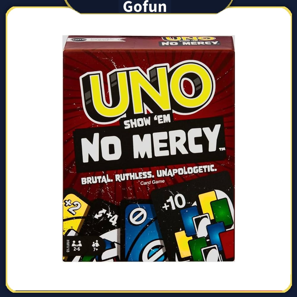 Jogo de tabuleiro de cartas UNO Show `em No Mercy Edition Family 7+