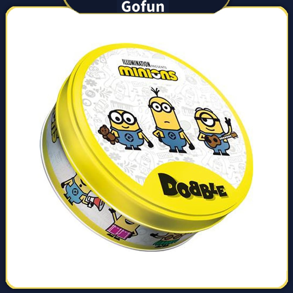 Jogo de cartas Minions Dobble para maiores de 6 anos, 2 a 8 jogadores, 15 minutos
