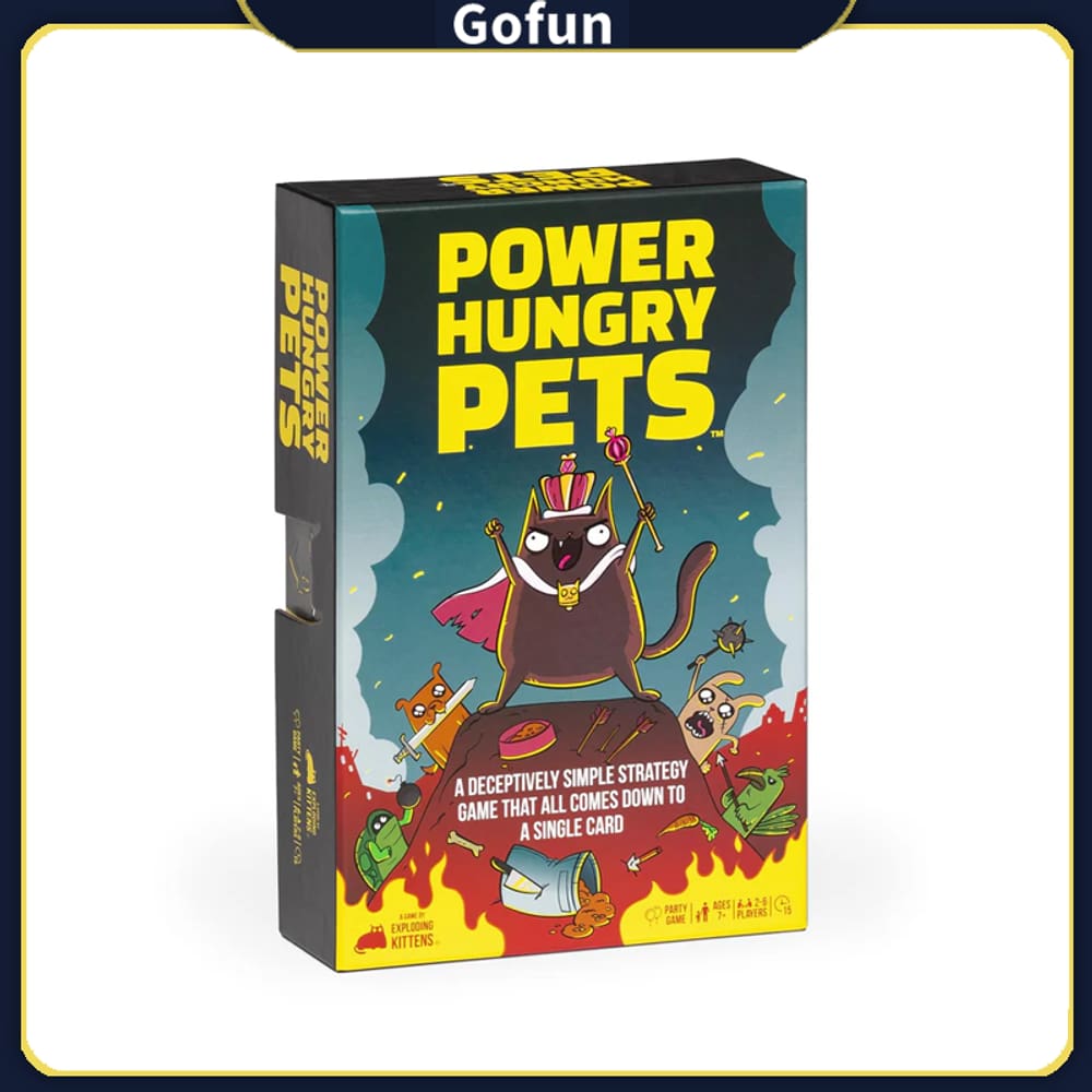 Jogo de tabuleiro Power Hungry Pets para Family Party Game