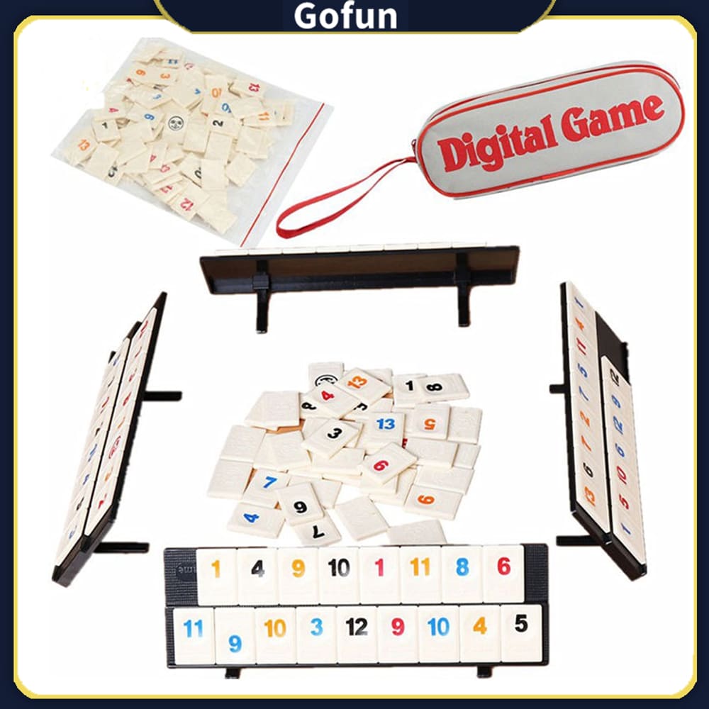 Jogo de tabuleiro Rummikub Israel Mahjong com 106 peças +12 anos