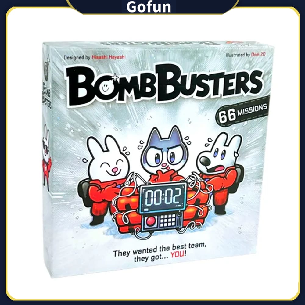 Jogo de tabuleiro BOOM Busters, versão em inglês, estratégia abstrata