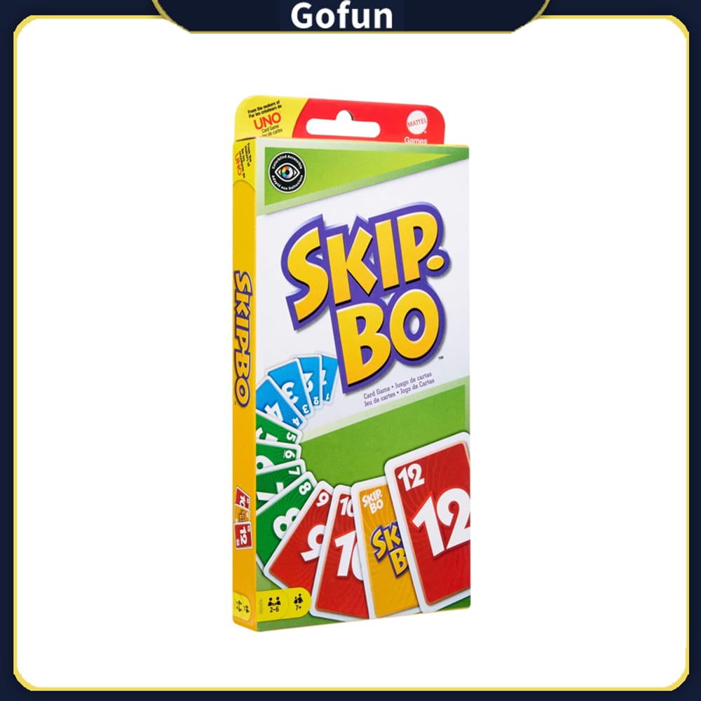 Jogo de cartas SKIP BO Sequencing Family Party 2-6 jogadores 7+