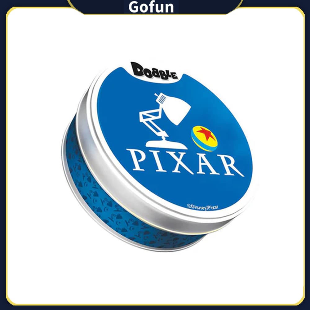 Jogo de cartas Dobble Pixar Quick Reaction 4+ para crianças de 2 a 8 jogadores
