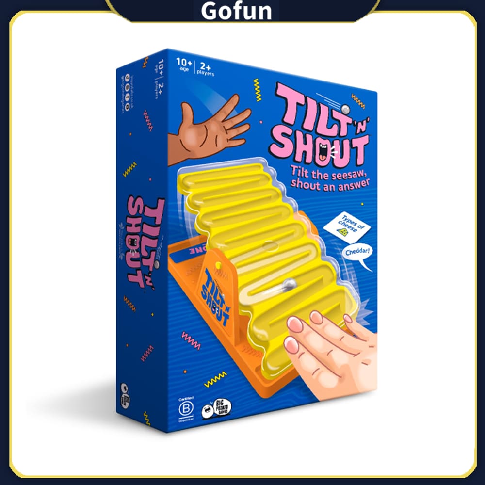 Jogo de tabuleiro Tilt `n` Shout Speedy Family para adultos e crianças