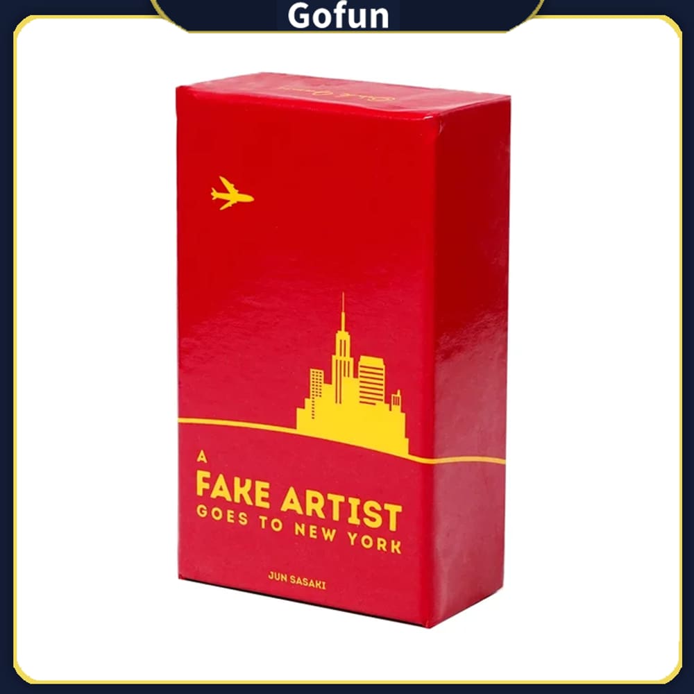 Jogo de tabuleiro Um artista falso vai para a festa da família em Nova York