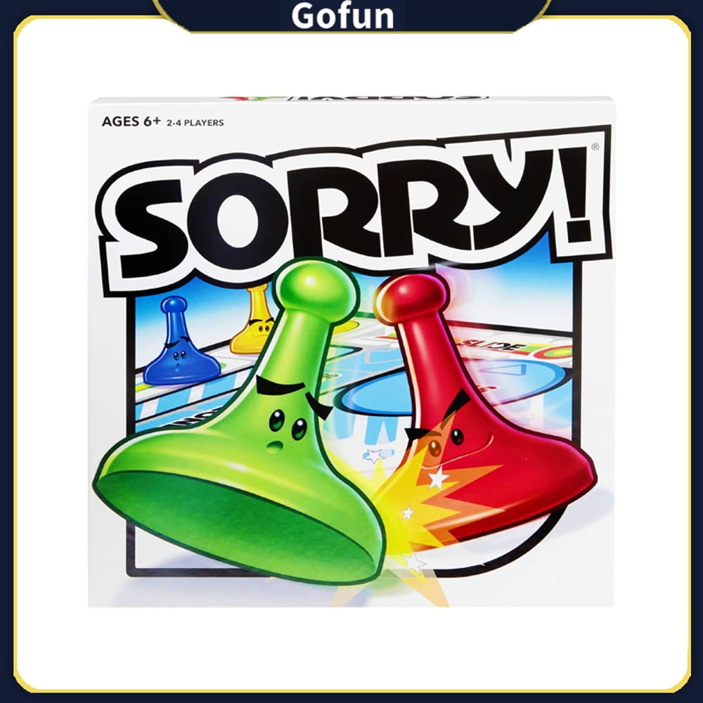 Jogo de tabuleiro Sorry For Family Party Kids com tabuleiro e cartas