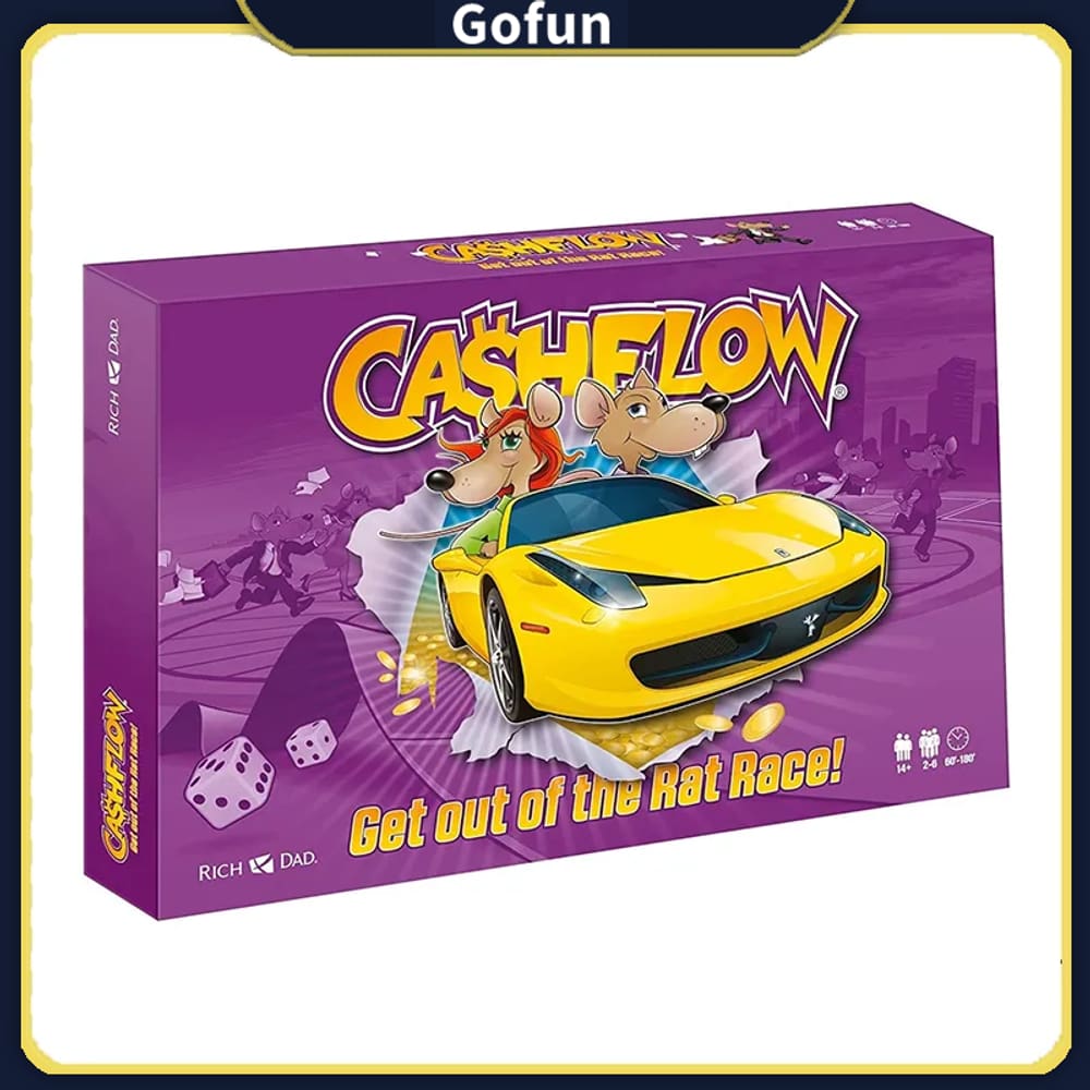 Jogo de tabuleiro CASHFLOW Rich Dad Investing para famílias de 2 a 6 jogadores