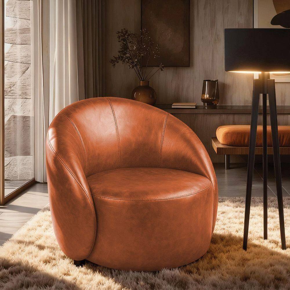 Poltrona Decorativa Orgânica Lua Sintético Pu D03 - D`rossi Verde