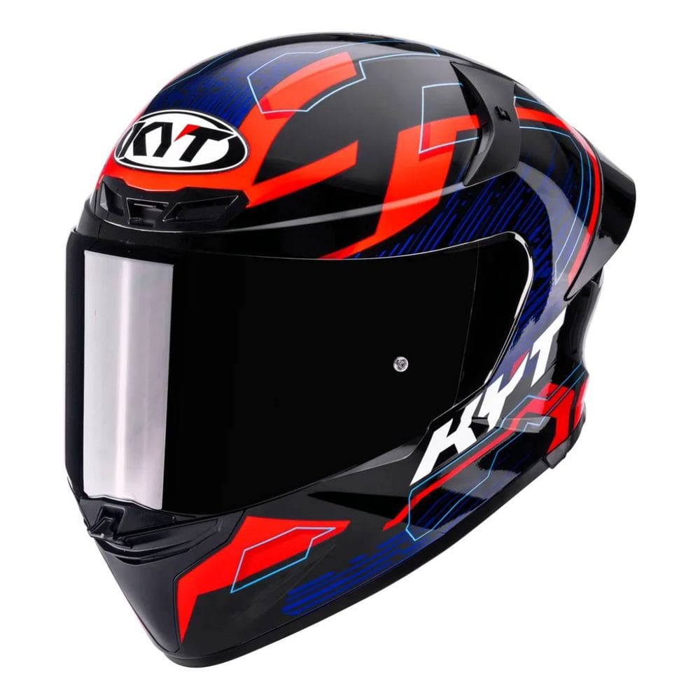 Capacete KYT TT Revo Speeding Preto Azul e Vermelho
