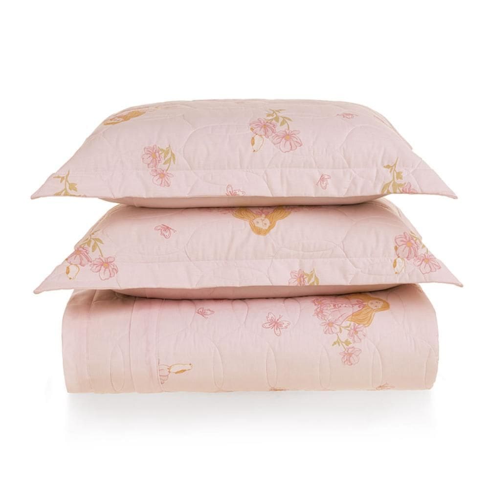 Colcha Casal Karsten Amora 260x220 100% Algodão com Porta Travesseiros