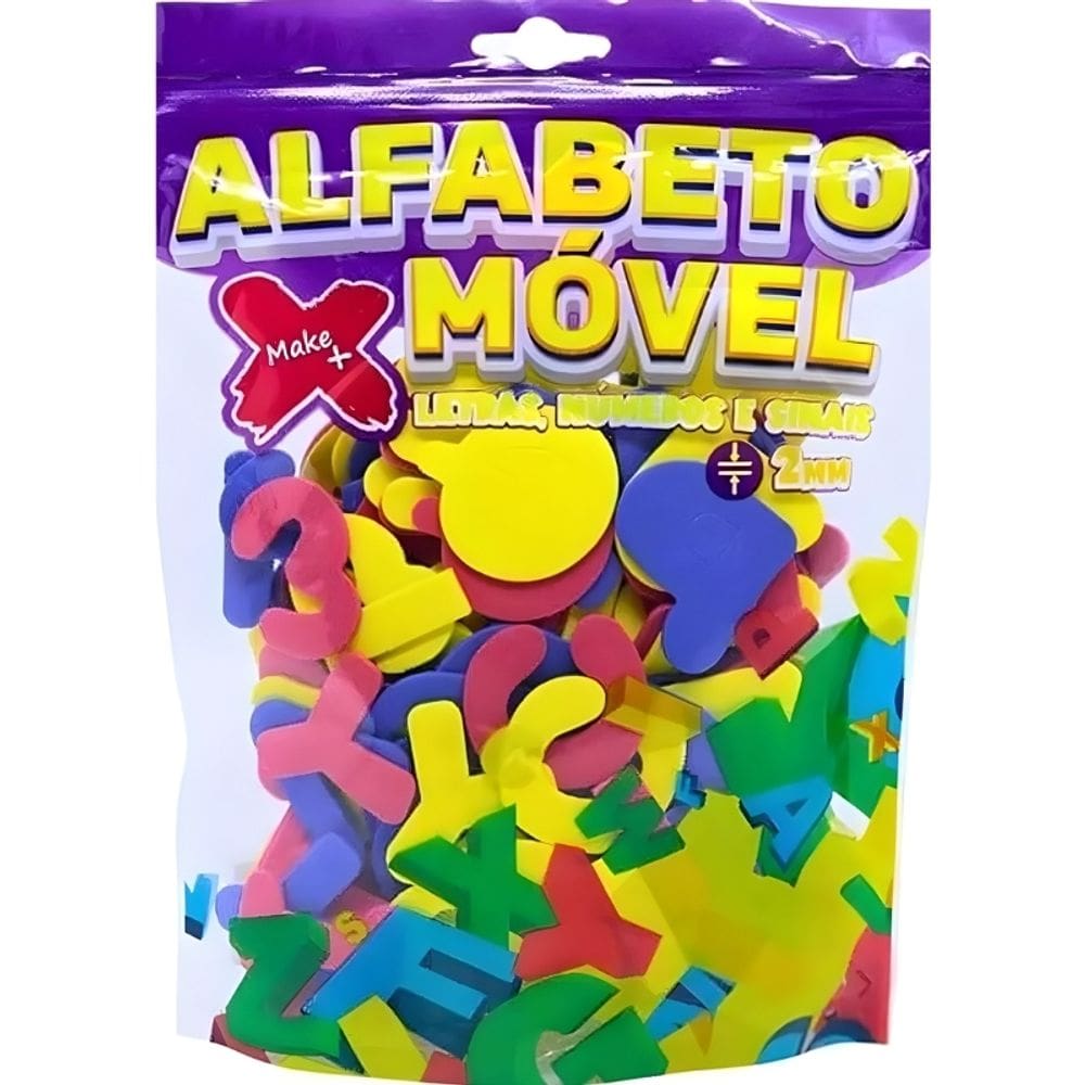 Material Didático Eva  Alfabeto Movel 4CMX2MM 150 Peças